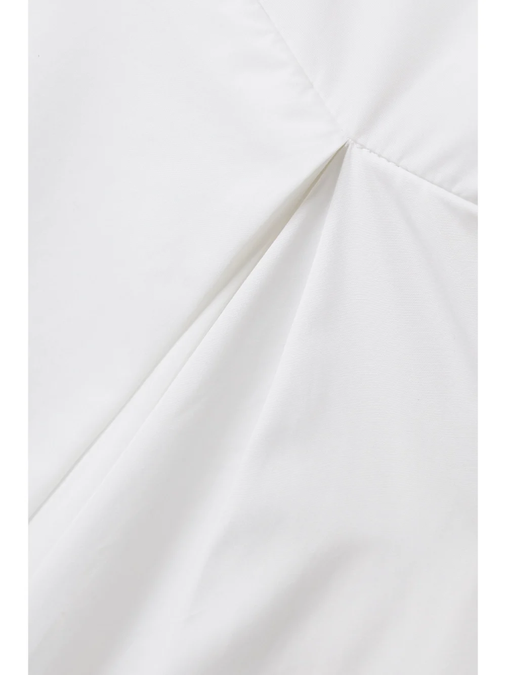 Close-up detail of the Lafayette 148 Draped Cotton-poplin Midi Shirt Dress