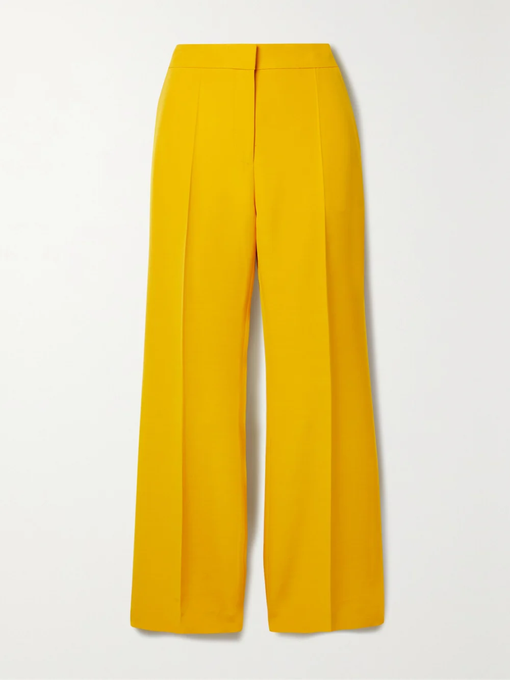 Lafayette 148 Gates Wool and Silk-blend Straight-leg Pants in saffron