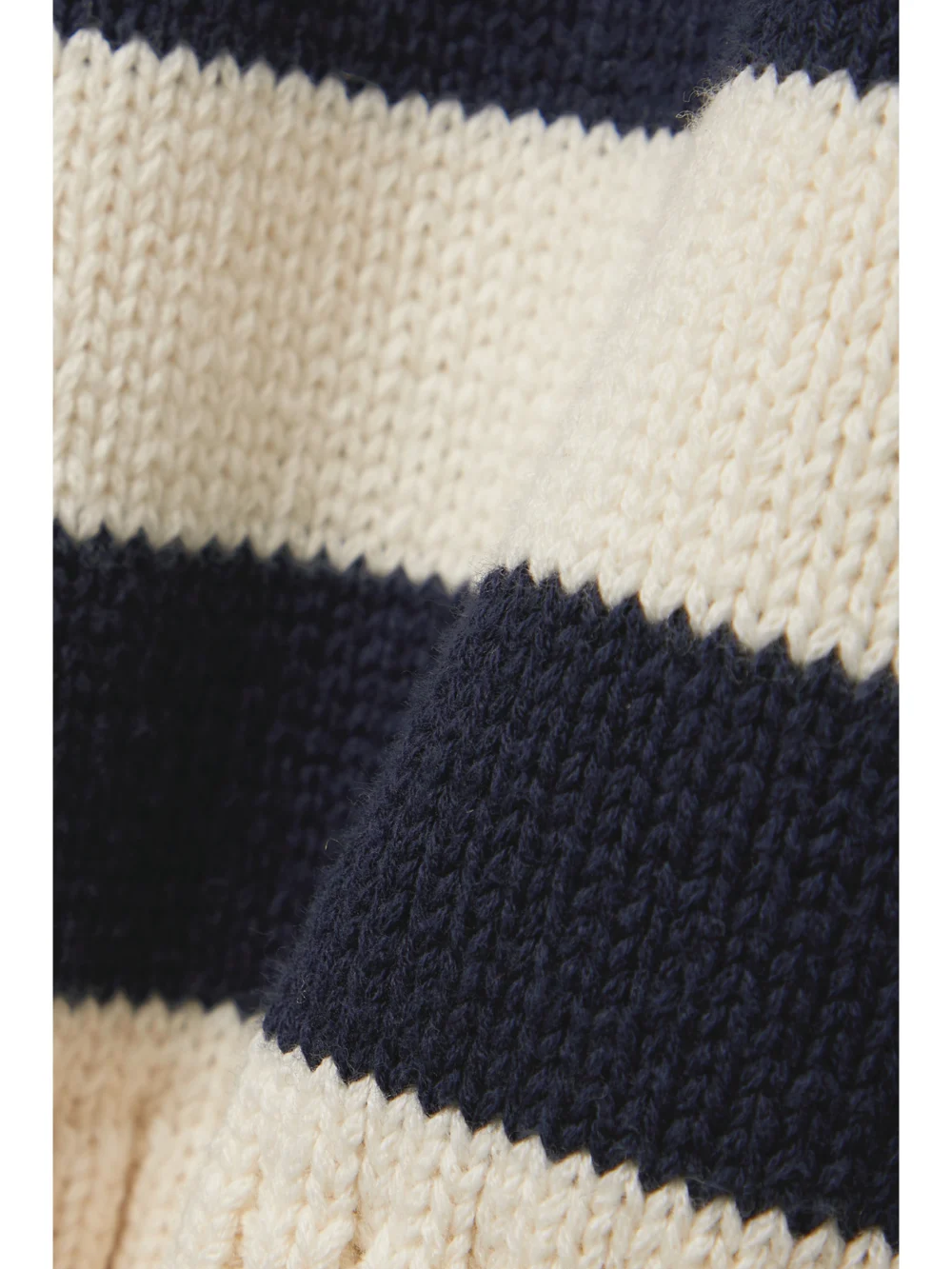 Close-up detail of the Lafayette 148 Striped Wool and Cotton-blend Sweater