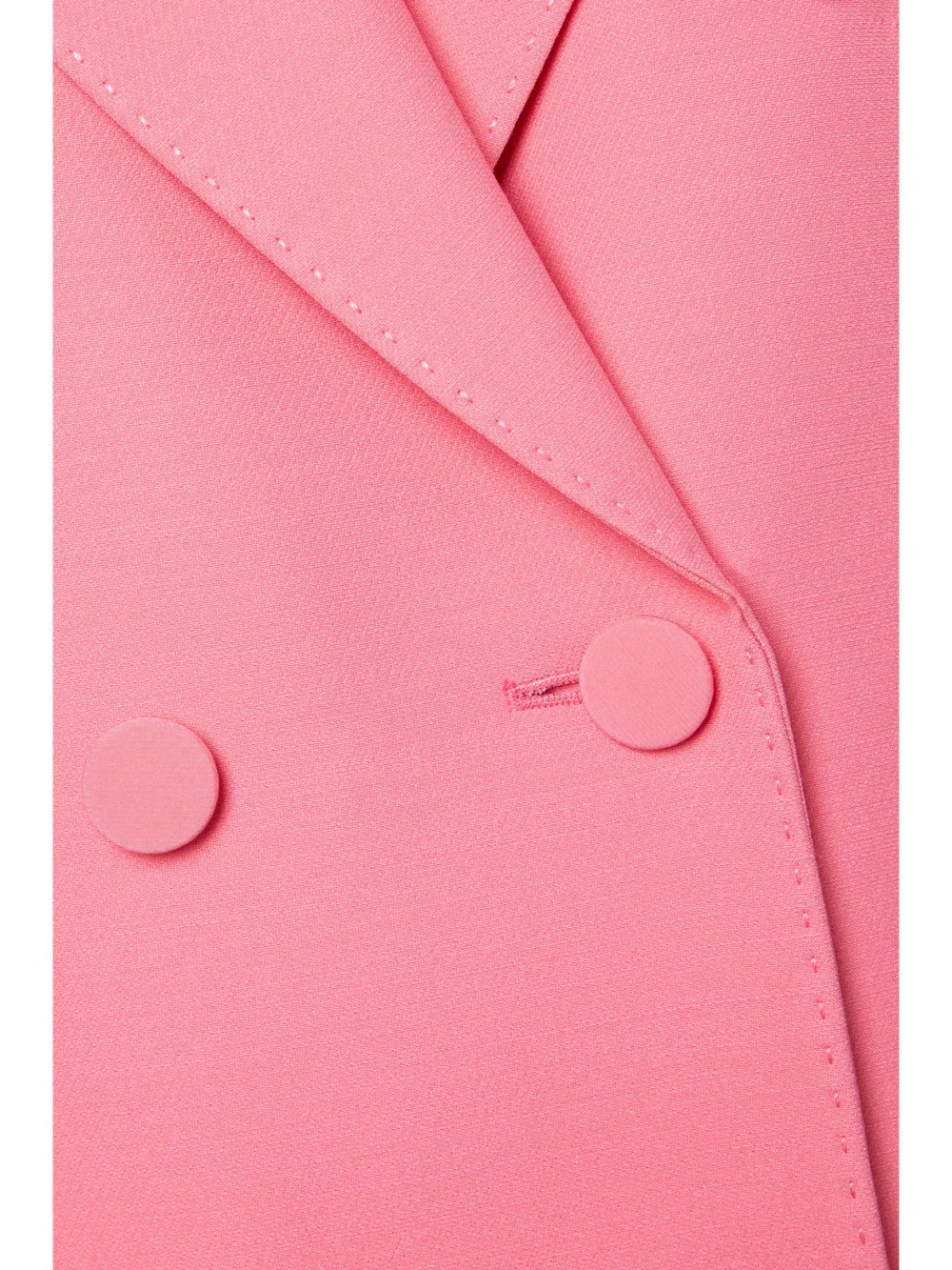Close-up detail of the Lafayette 148 Trinity Double-breasted Wool and Silk-blend Crepe Blazer