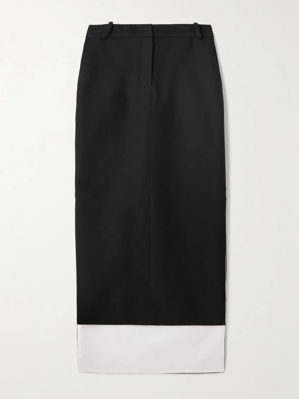 Lanvin Asymmetric Wool Skirt in black