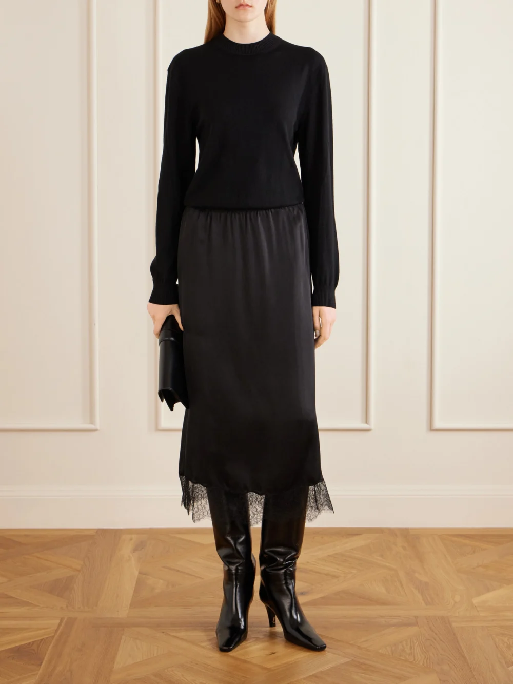 Lanvin Bow-detailed Wool-blend Cardigan, worn by a model