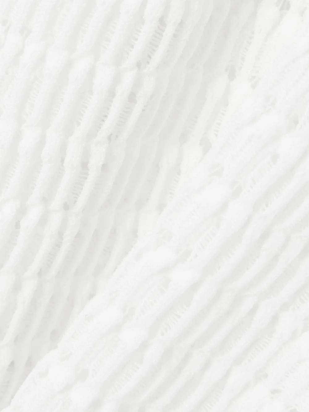 Close-up detail of the Lanvin Cape-effect Open-knit and Jersey Midi Dress