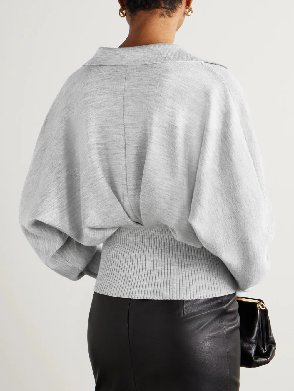 Back view of the Lanvin Convertible Wool-blend Sweater