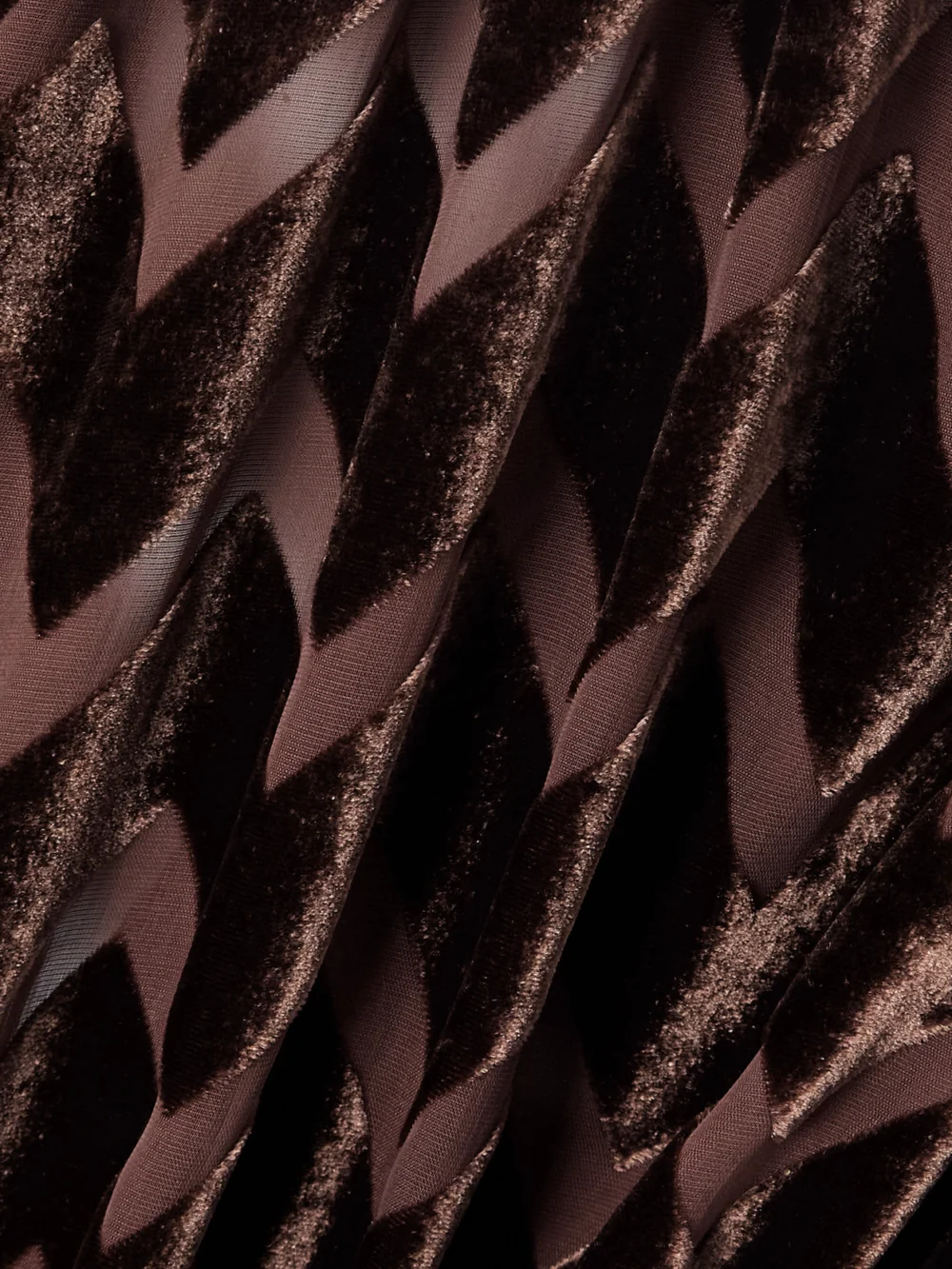 Close-up detail of the Lanvin Devoré-velvet Maxi Dress