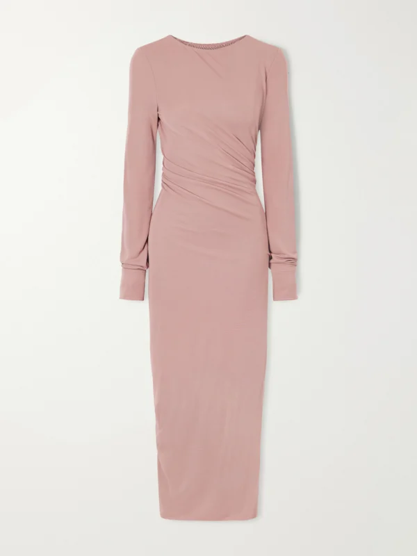 Lanvin Draped Crepe-jersey Midi Dress