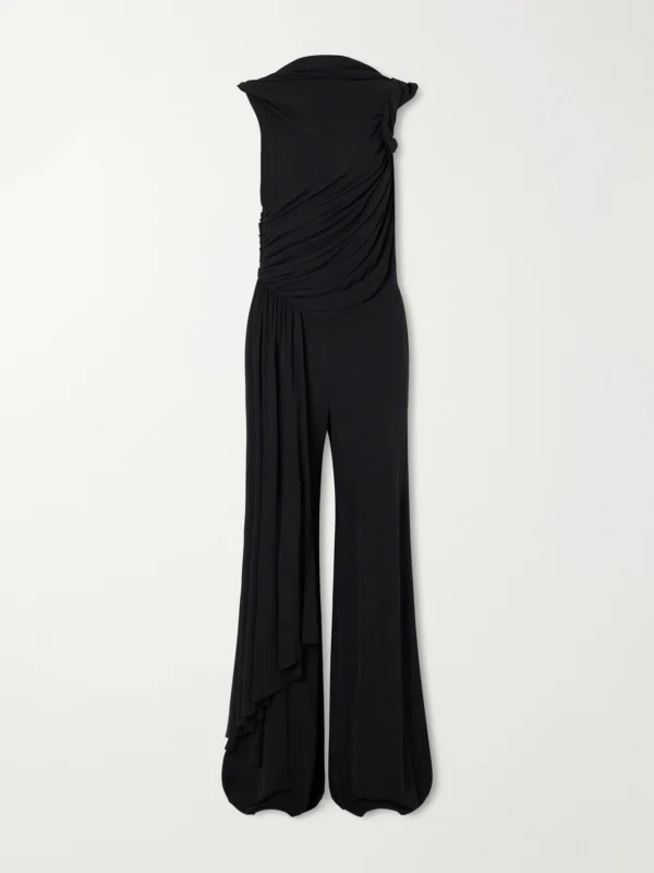 Lanvin Draped Crepe Jumpsuit