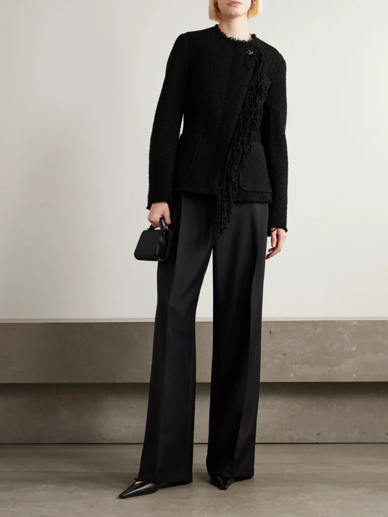 Lanvin Fringed Wool-blend Bouclé Jacket