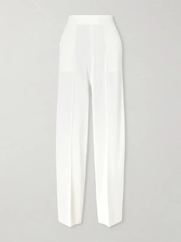 Lanvin Ribbed-knit Wide-leg Pants