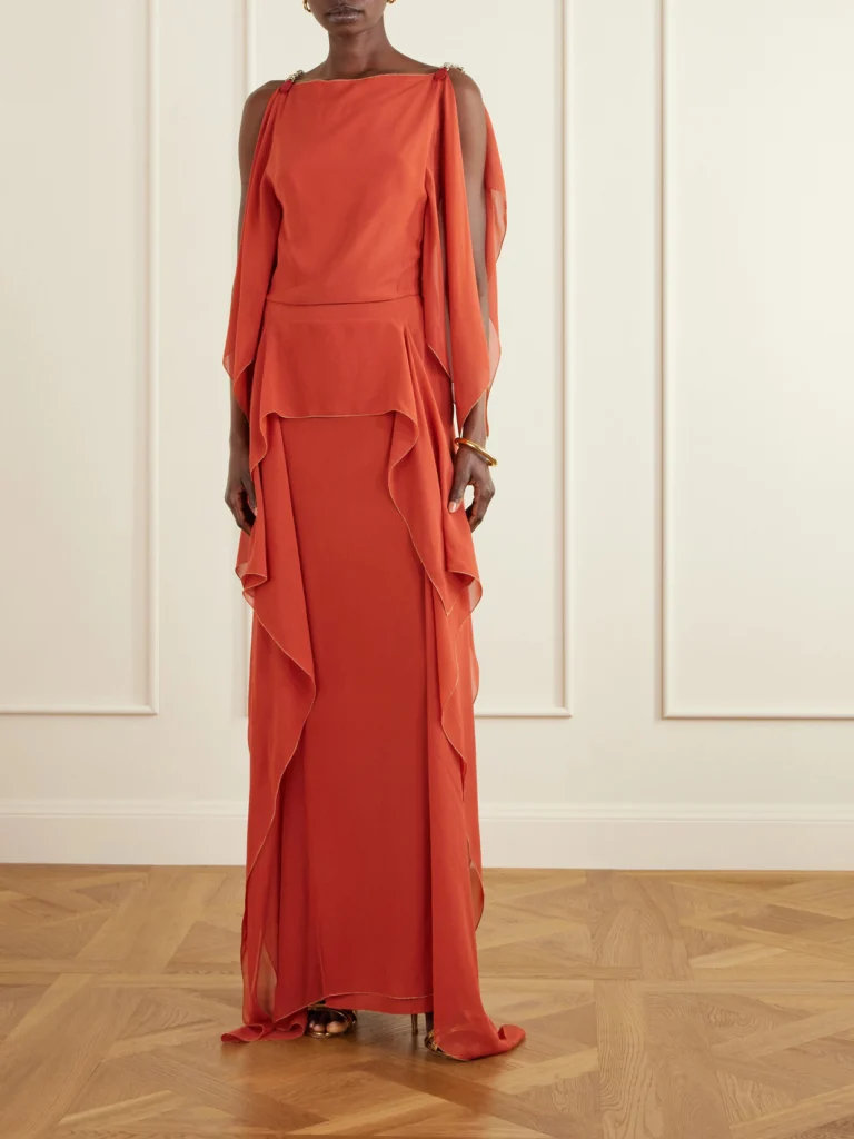 Lanvin Ruffled Silk-chiffon Gown