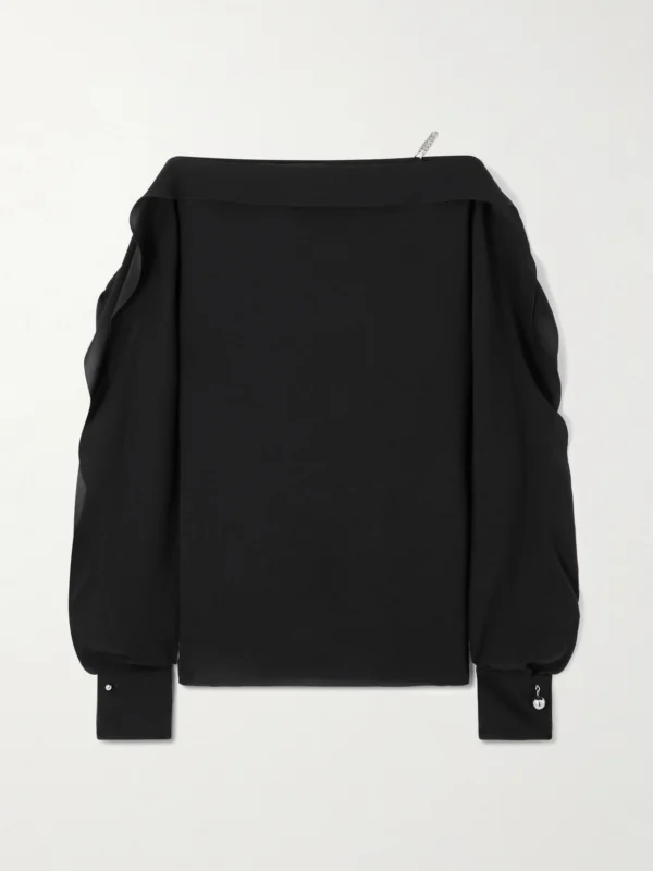 Lanvin Ruffled Silk-crepe Blouse