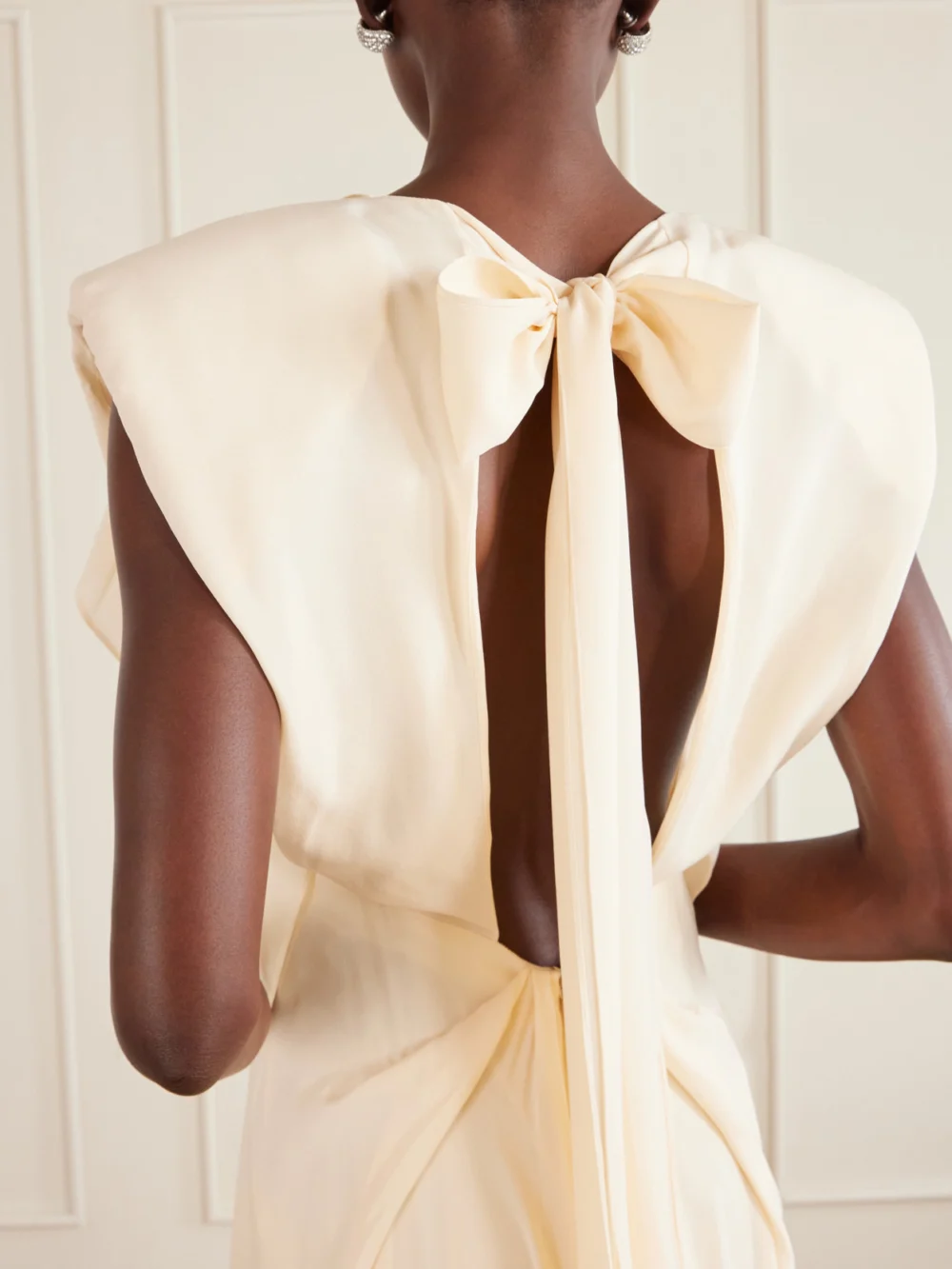 Close-up detail of the Lanvin Ruffled Silk-georgette Gown
