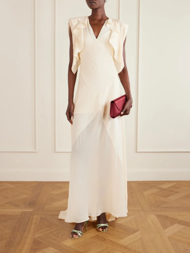 Lanvin Ruffled Silk-georgette Gown