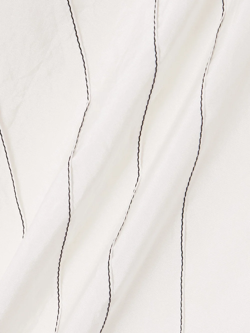Close-up detail of the Lanvin Scarf-detailed Embroidered Silk-twill Shirt