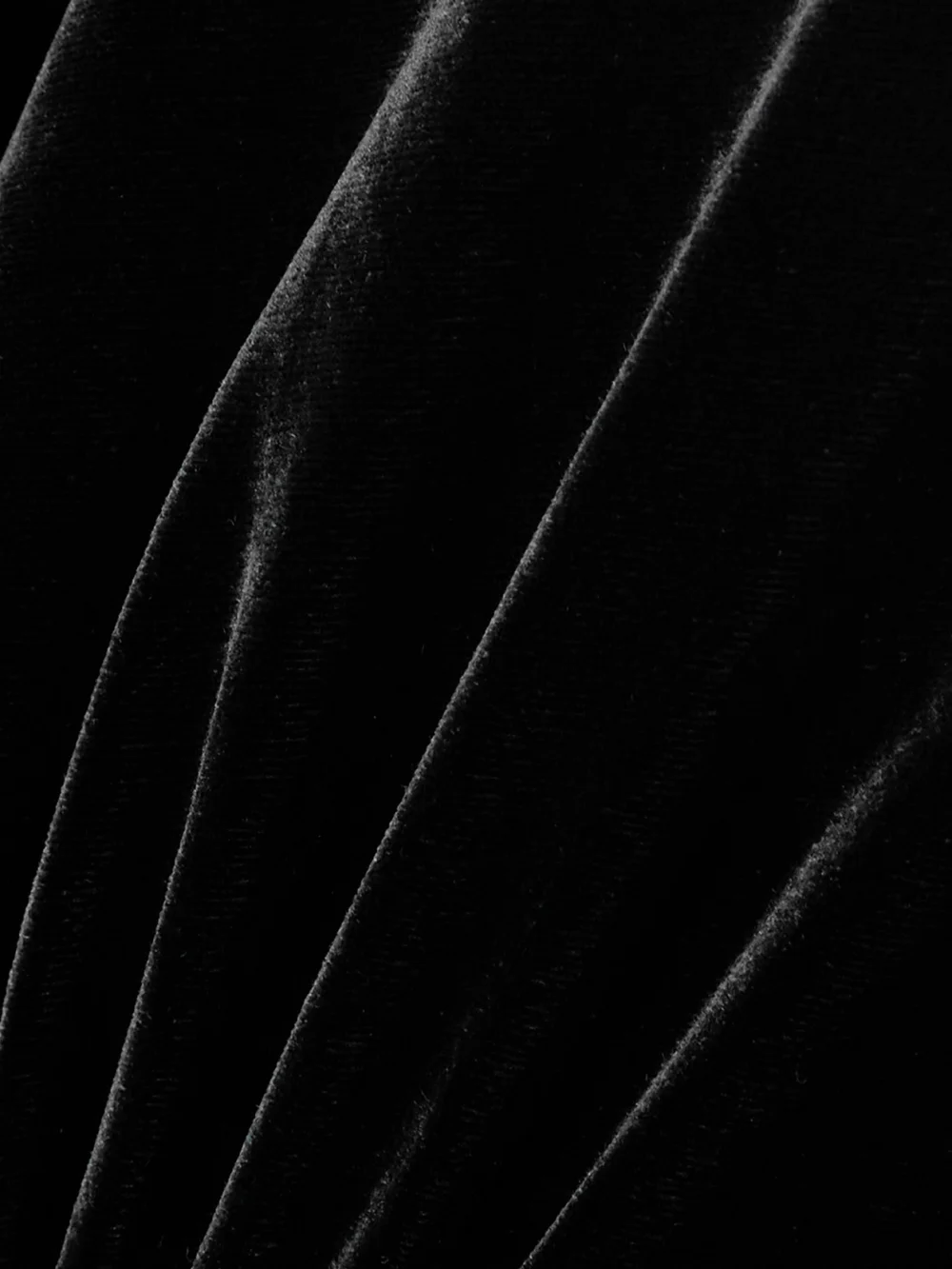 Close-up detail of the Lanvin Scarf-detailed Satin-trimmed Velvet Midi Dress