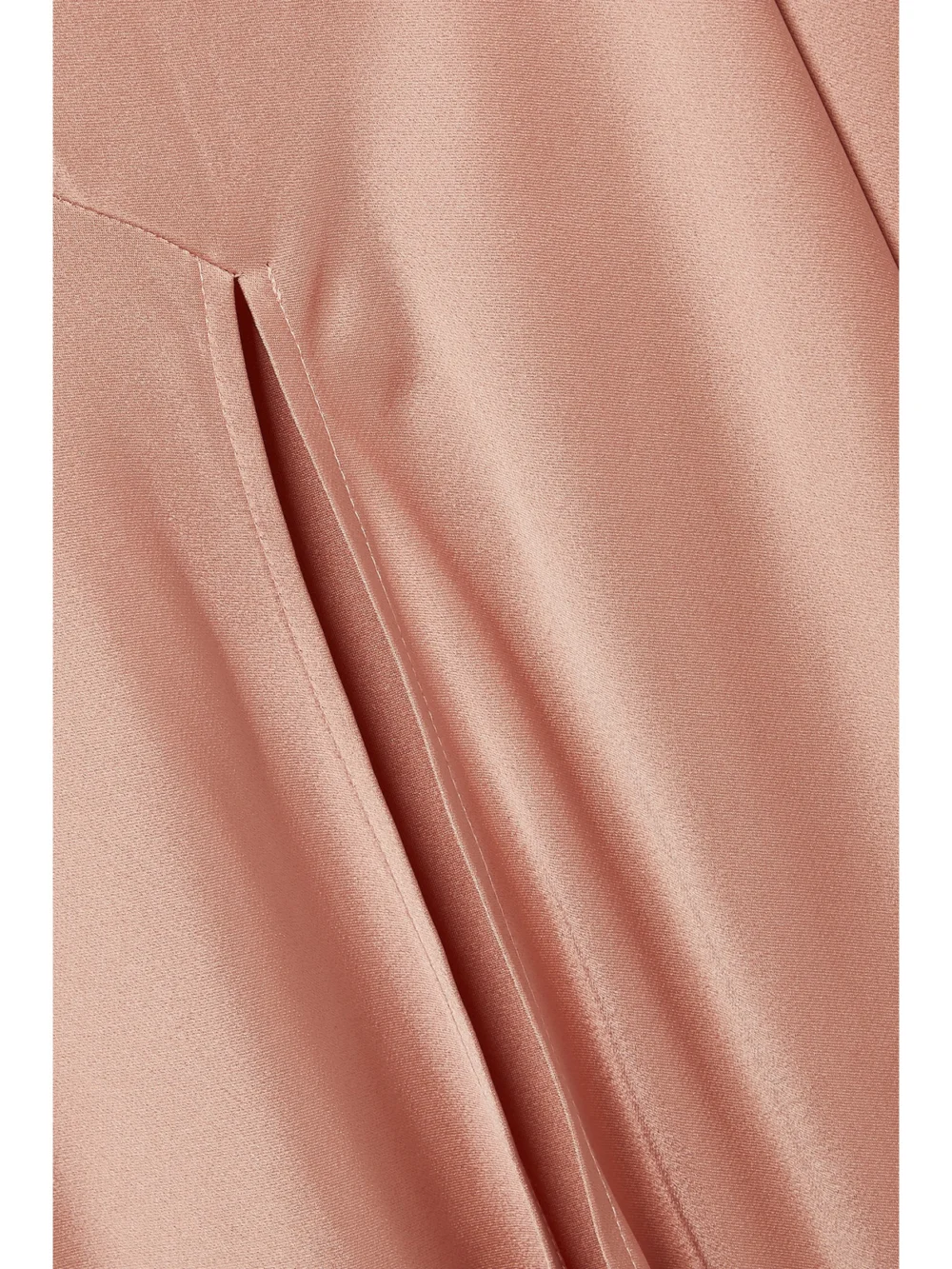 Close-up detail of the Lapointe Draped Satin Gown
