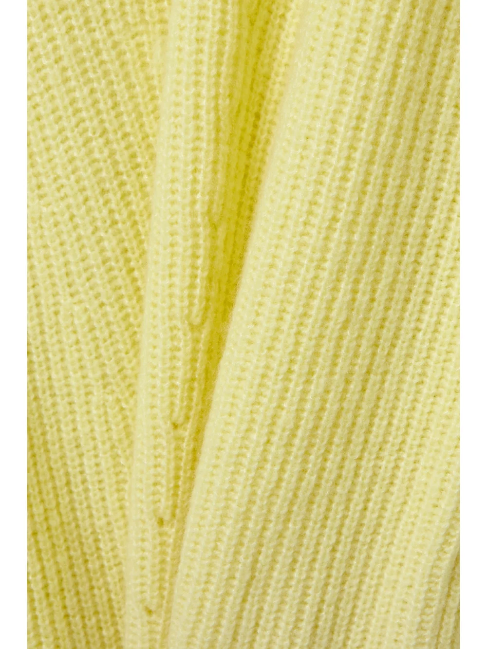 Close-up detail of the Lapointe Ribbed Cashmere and Silk-blend Turtleneck Sweater