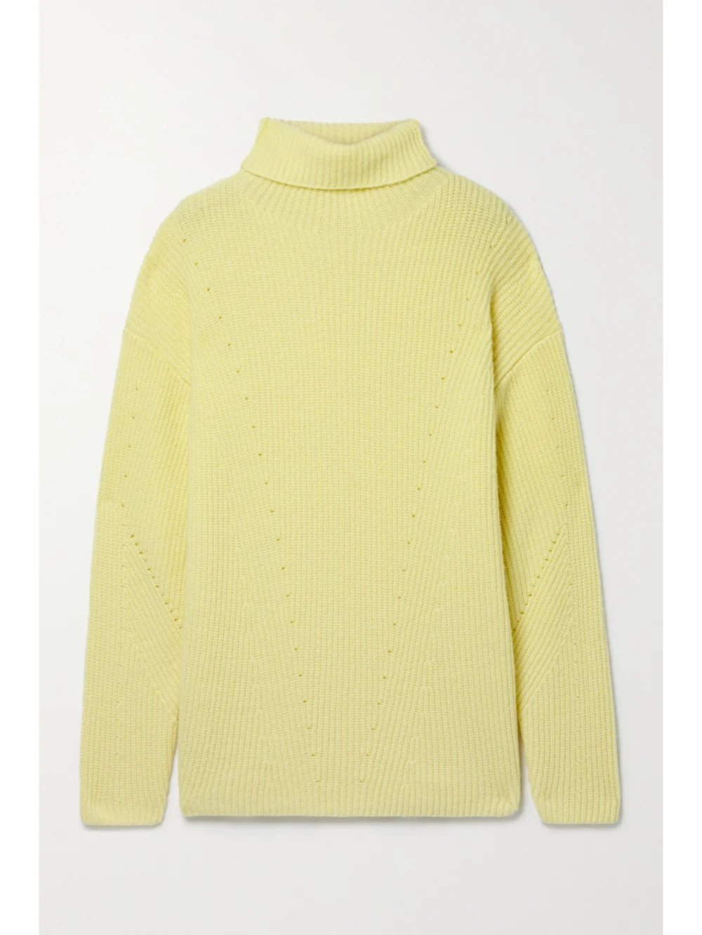 Lapointe Ribbed Cashmere and Silk-blend Turtleneck Sweater in yellow