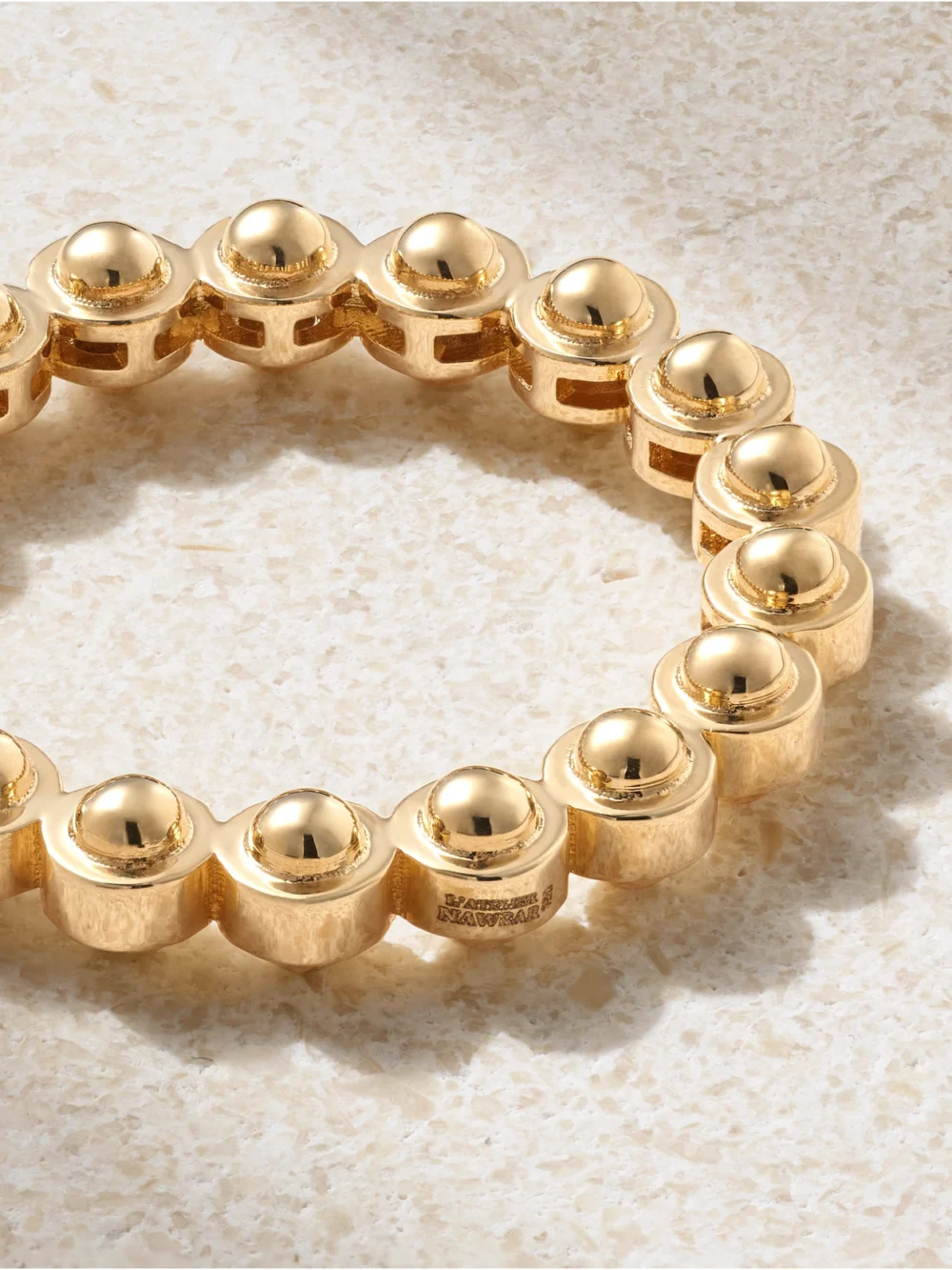 Back view of the L'Atelier Nawbar The Atom 18-karat Gold Diamond Ring