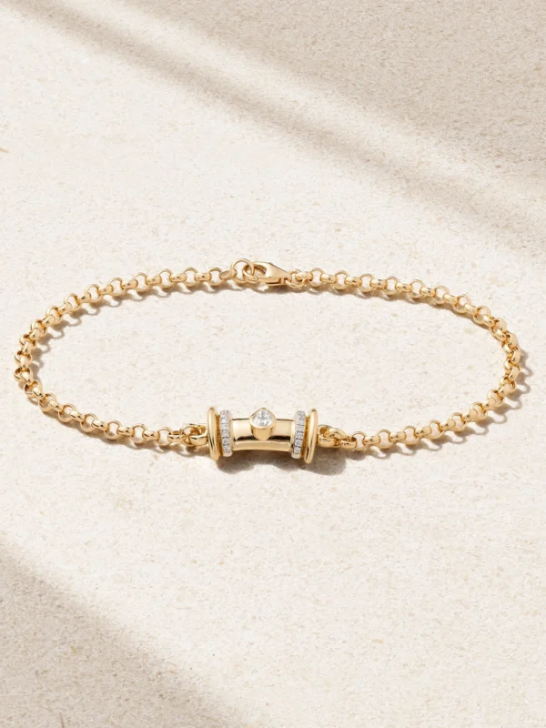 L'Atelier Nawbar Warrior Princess 18-karat Gold Diamond Bracelet