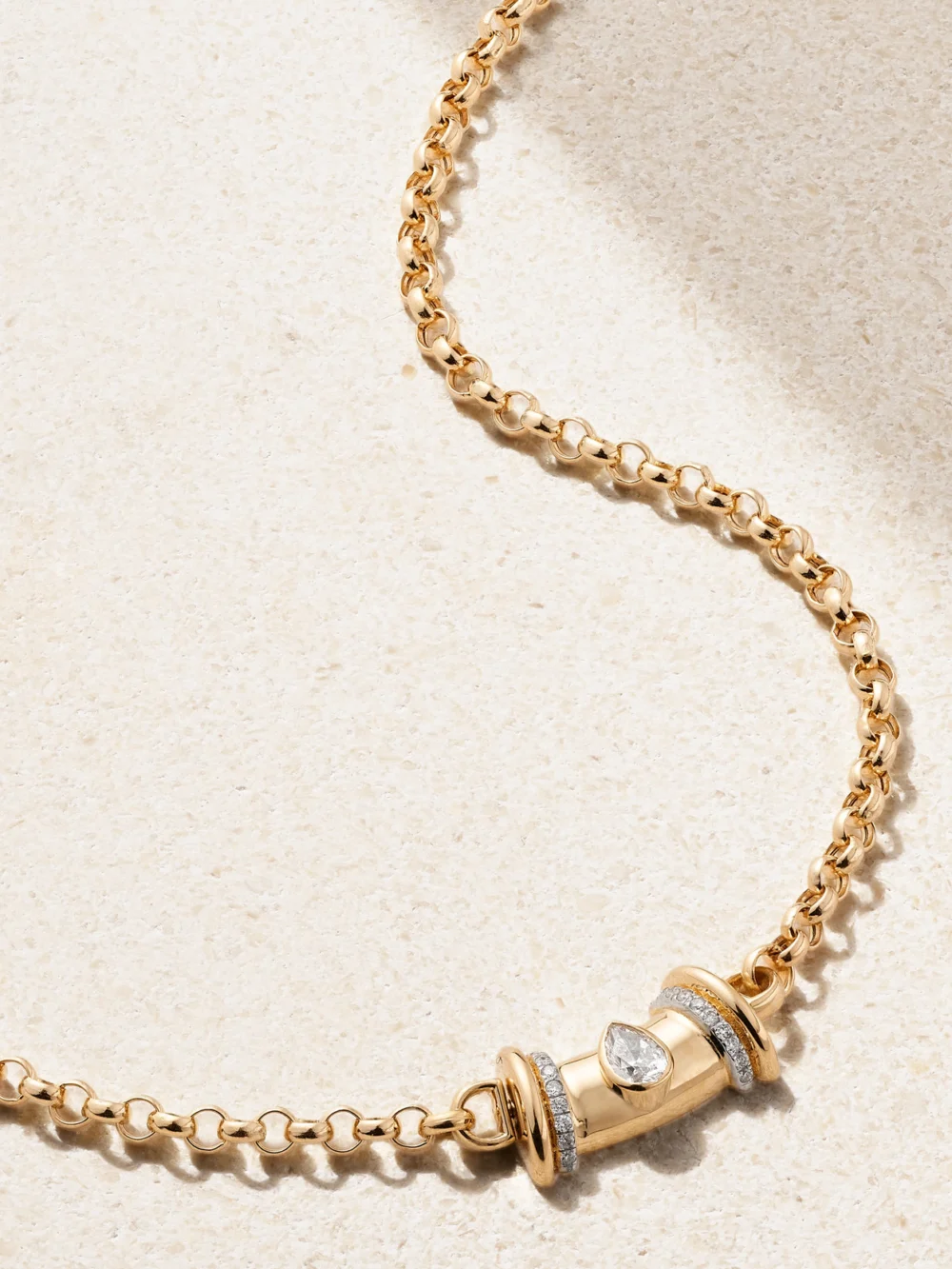 L'Atelier Nawbar Warrior Princess 18-karat Gold Diamond Necklace