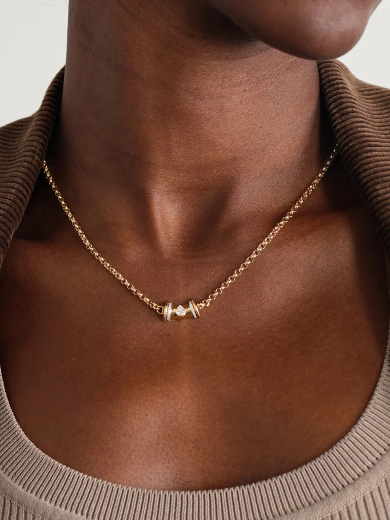 L'Atelier Nawbar Warrior Princess 18-karat Gold Diamond Necklace