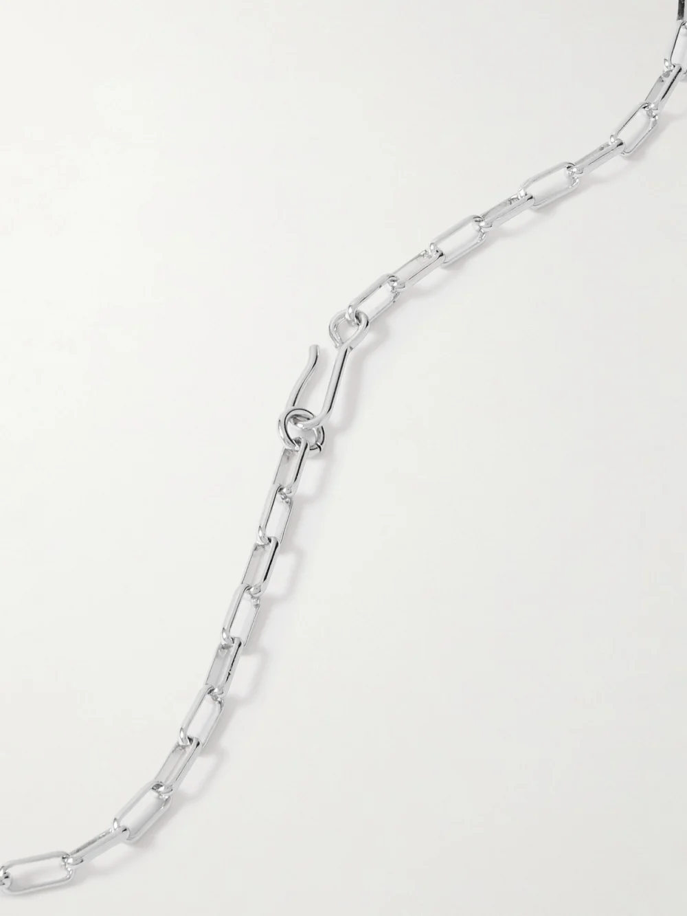 Back view of the Laura Lombardi Moneta Rhodium- and Gold-plated Recycled Necklace