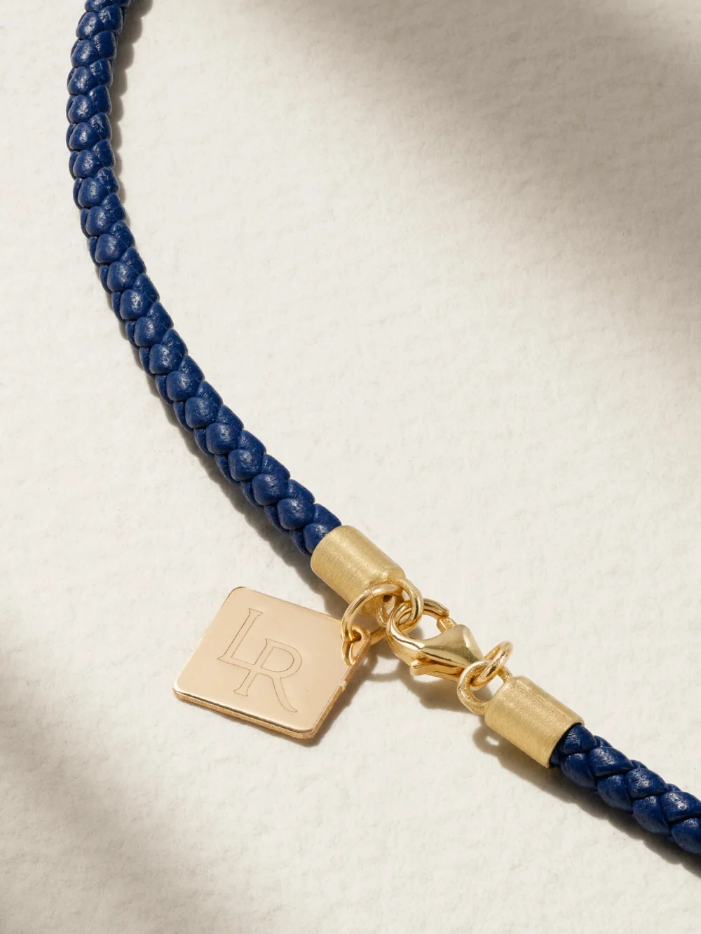 Back view of the Lauren Rubinski 14-karat Gold Leather Necklace