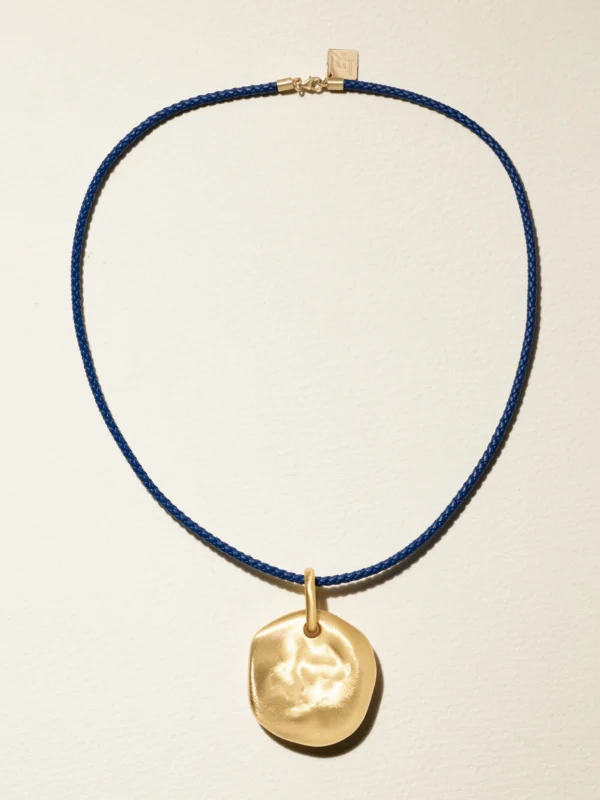Lauren Rubinski 14-karat Gold Leather Necklace