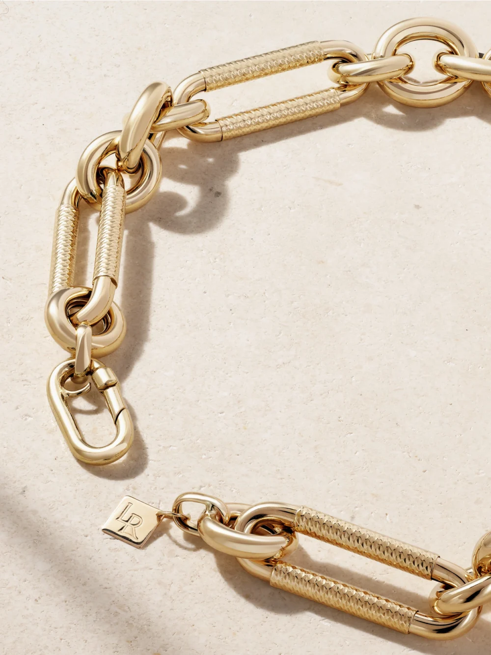 Back view of the Lauren Rubinski Large 14-karat Gold Necklace