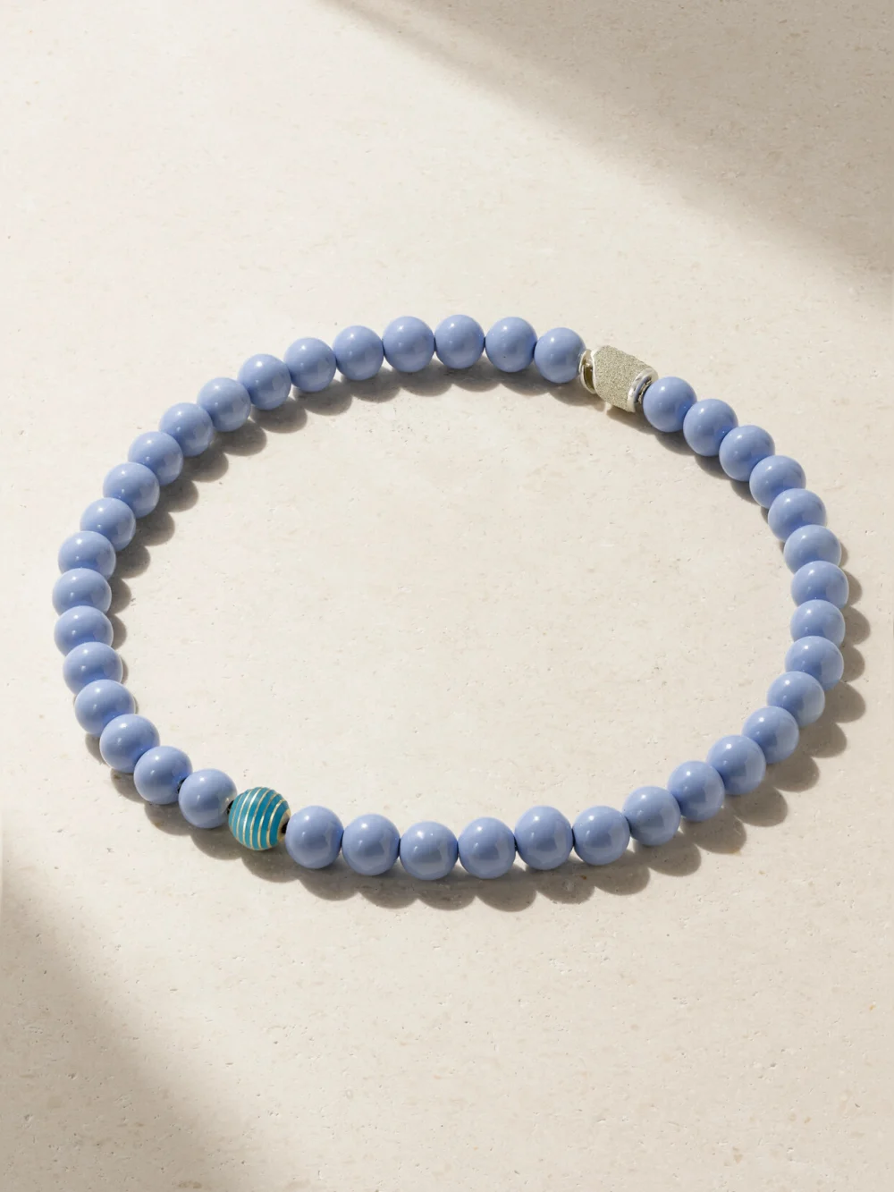 Lauren Rubinski Sterling Silver, 14-karat Gold and Enamel Necklace