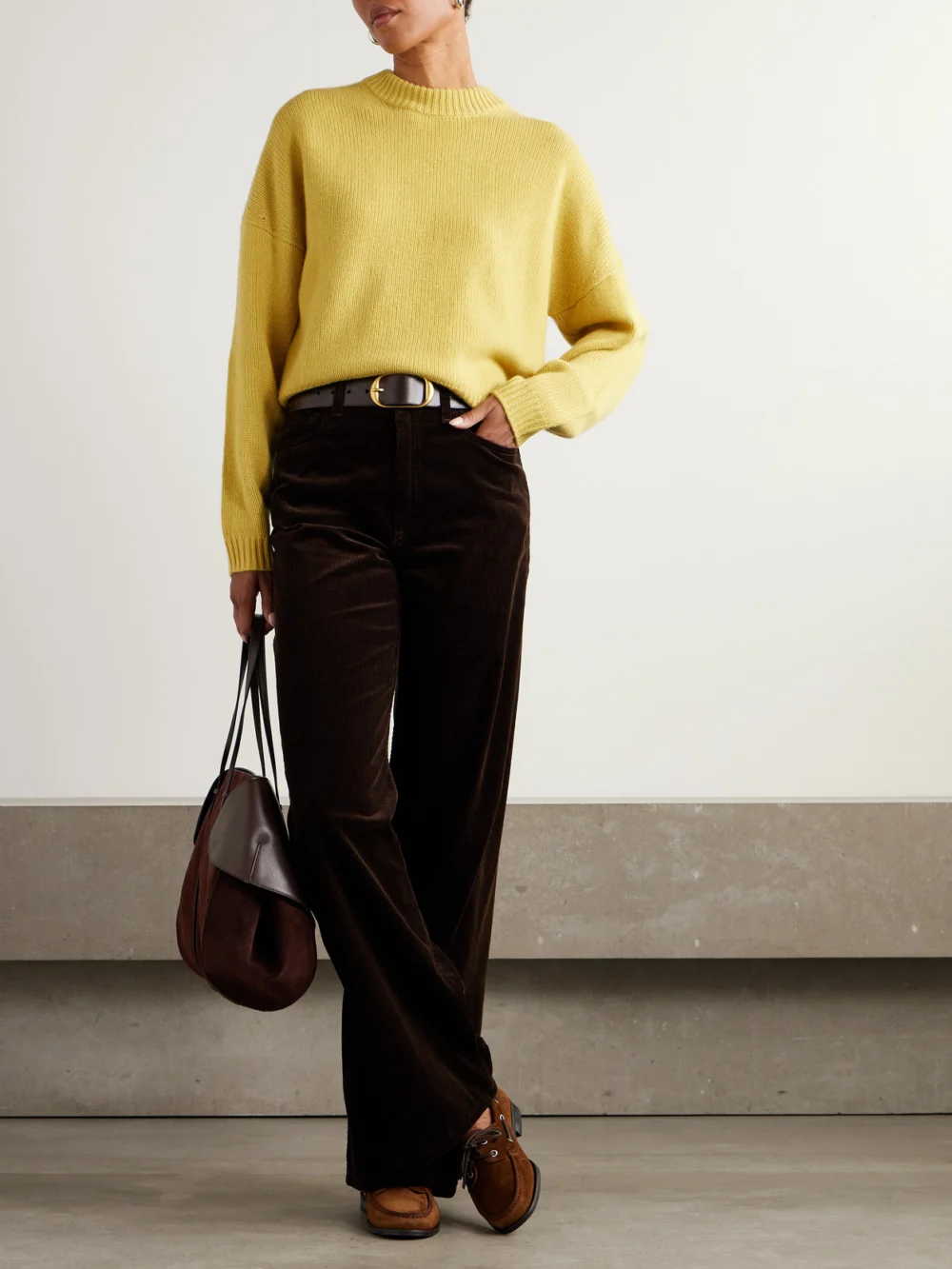 Le Kasha Anong Organic Cashmere Sweater, worn by a model