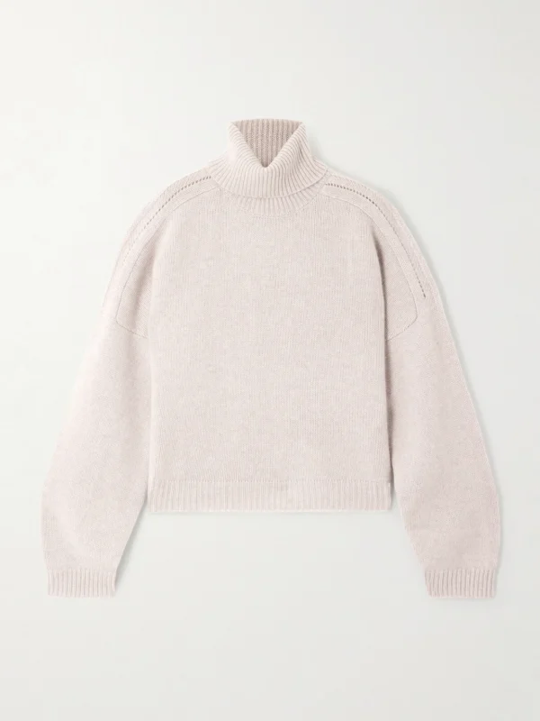 Le Kasha Bangkok Ribbed Organic Cashmere Turtleneck Sweater