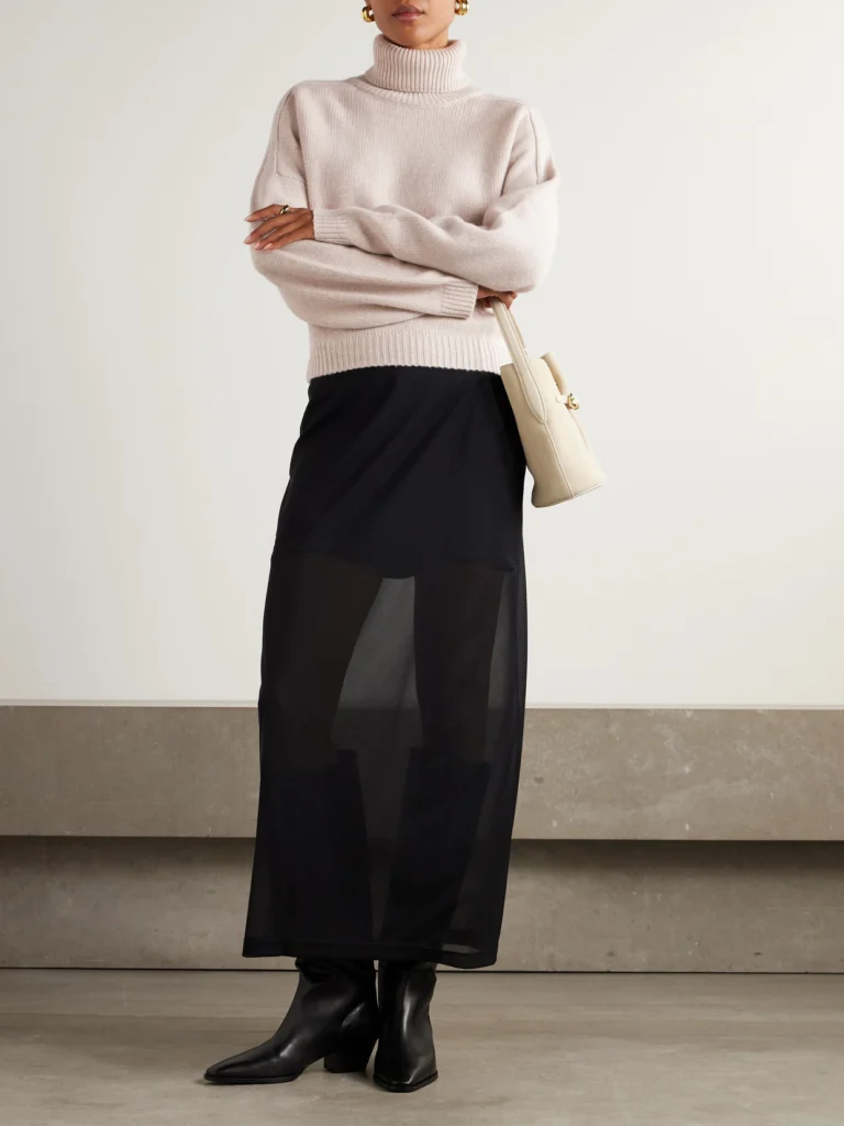 Le Kasha Bangkok Ribbed Organic Cashmere Turtleneck Sweater