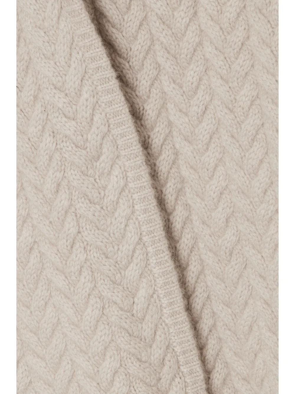 Close-up detail of the Le Kasha Bilbao Cable-knit Cashmere Cardigan