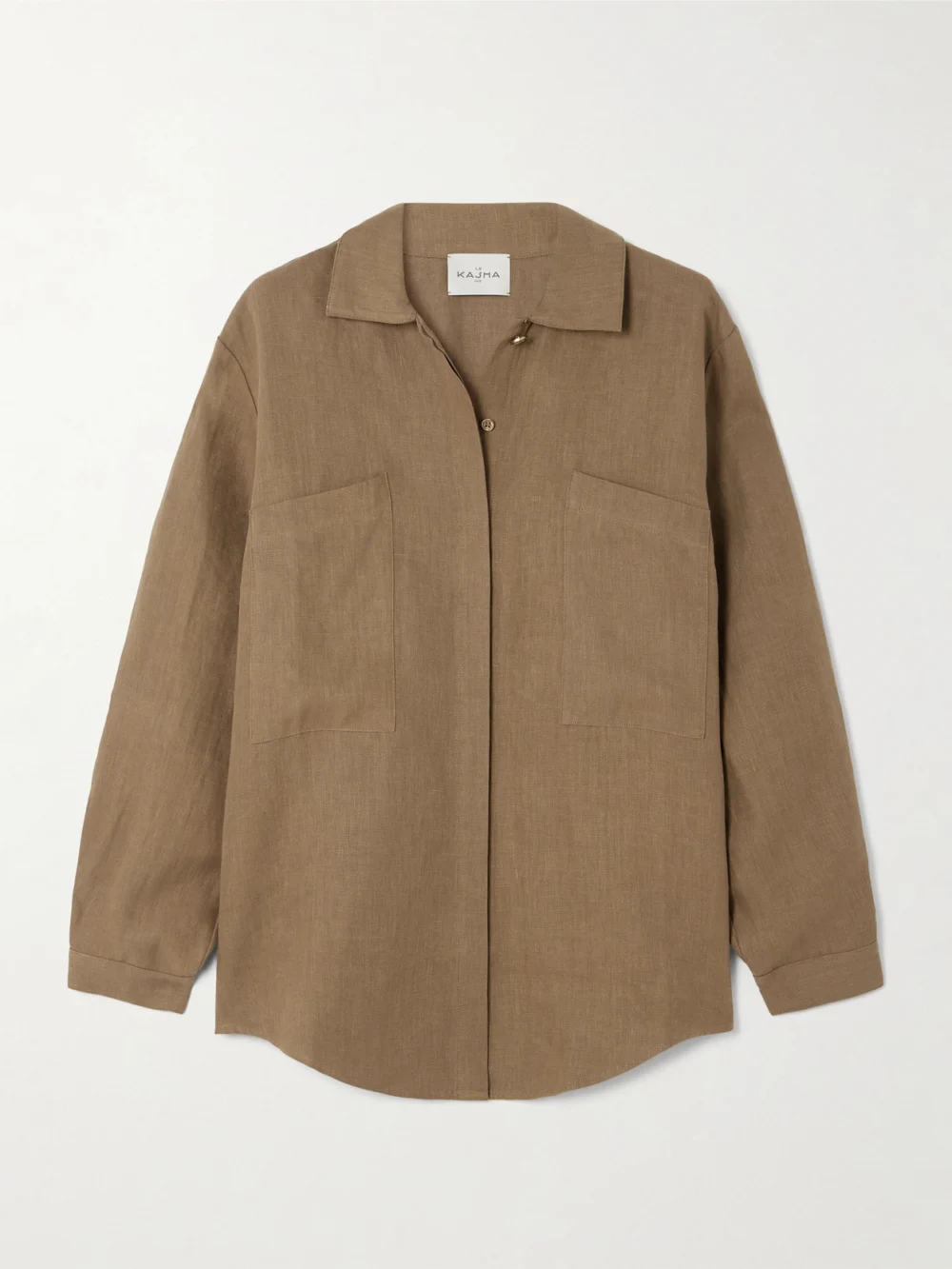Le Kasha Faiyum Linen Shirt in brown