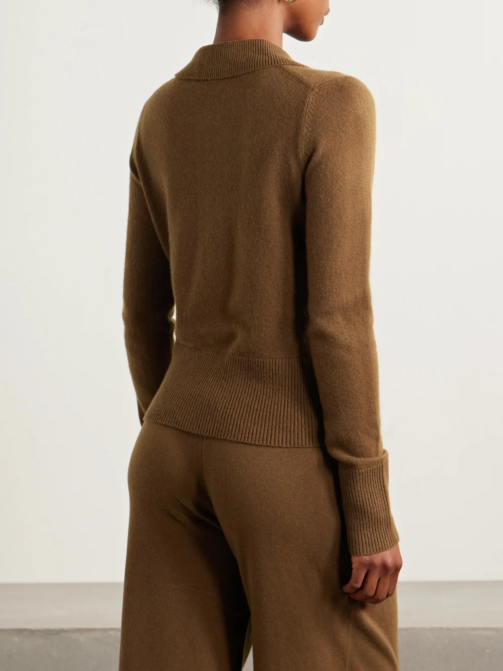 Back view of the Le Kasha Fraga Organic Cashmere Cardigan