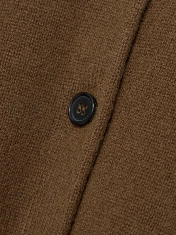 Close-up detail of the Le Kasha Fraga Organic Cashmere Cardigan