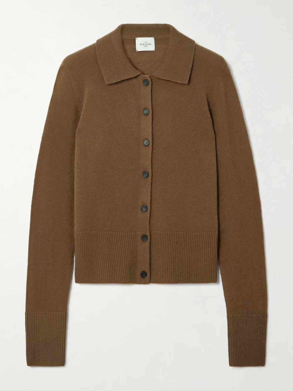 Le Kasha Fraga Organic Cashmere Cardigan in brown