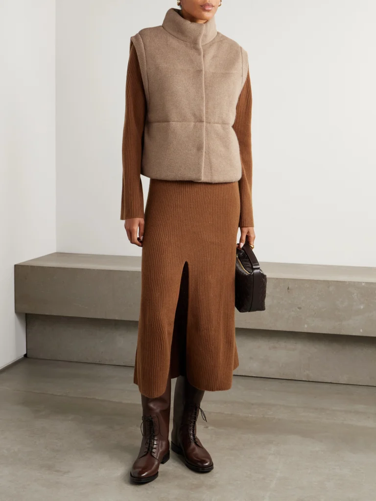 Le Kasha Montana Quilted Organic Cashmere Vest