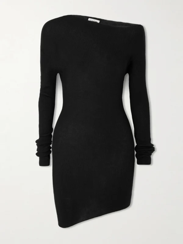 Le Kasha Palamos Asymmetric Cashmere Mini Dress