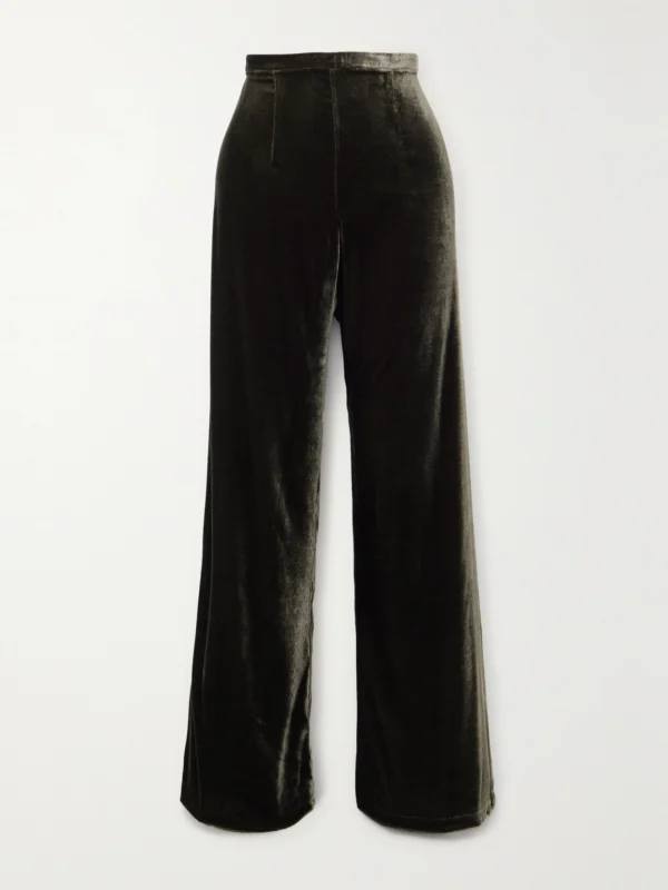 Le Kasha San Polo Velvet Wide-leg Pants