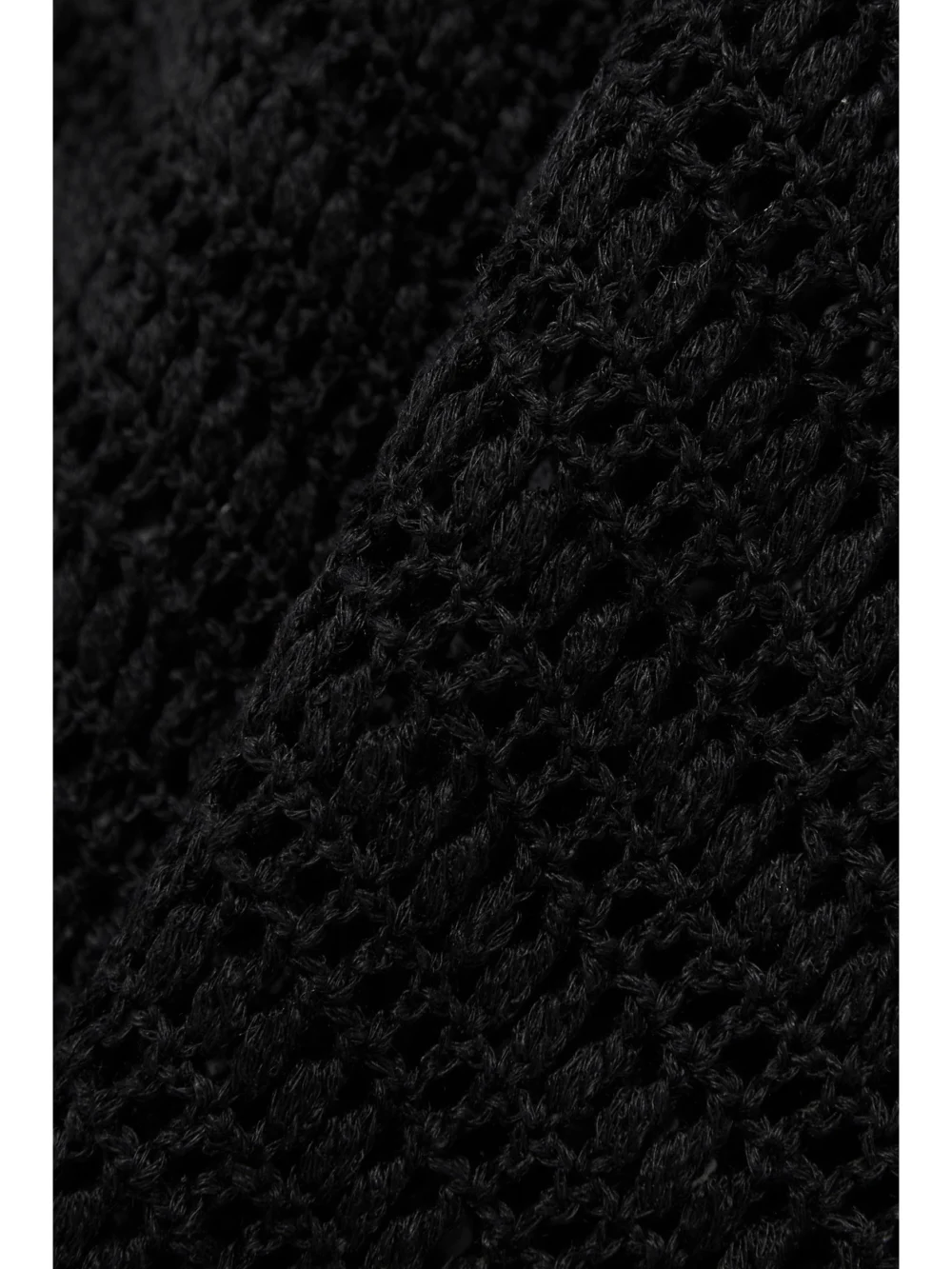 Close-up detail of the Le Kasha Shali Crocheted Organic Linen Maxi Dress