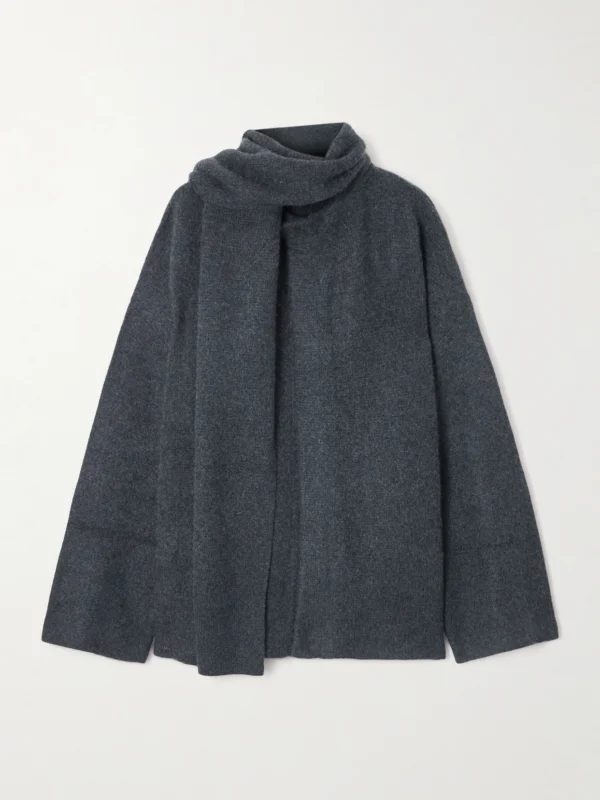 Le Kasha Spain Scarf-effect Organic Cashmere Cardigan