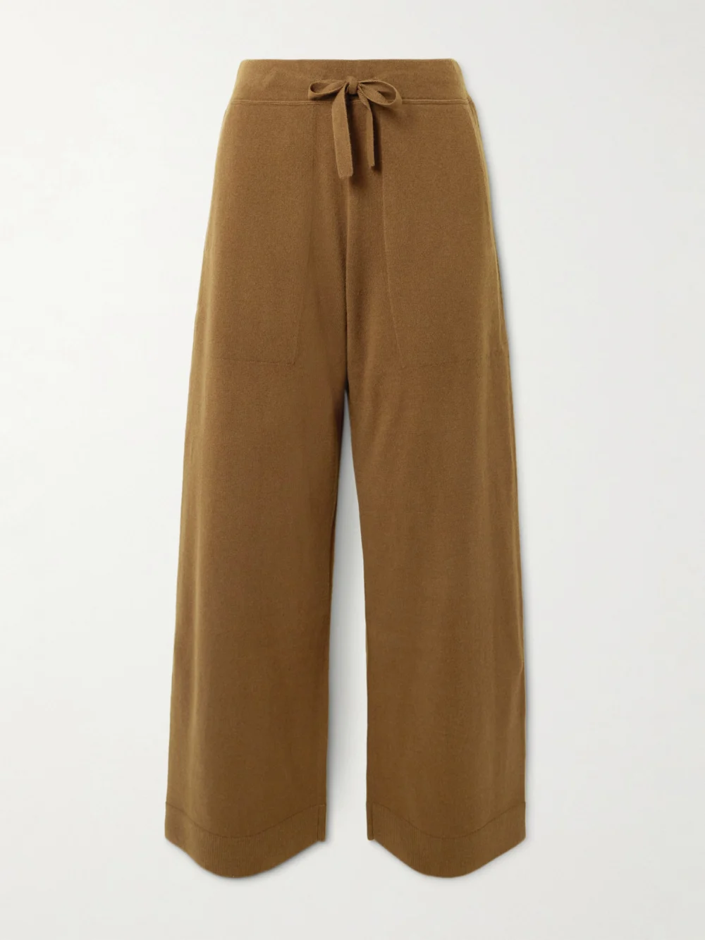 Le Kasha Suria Organic Cashmere Wide-leg Pants in brown