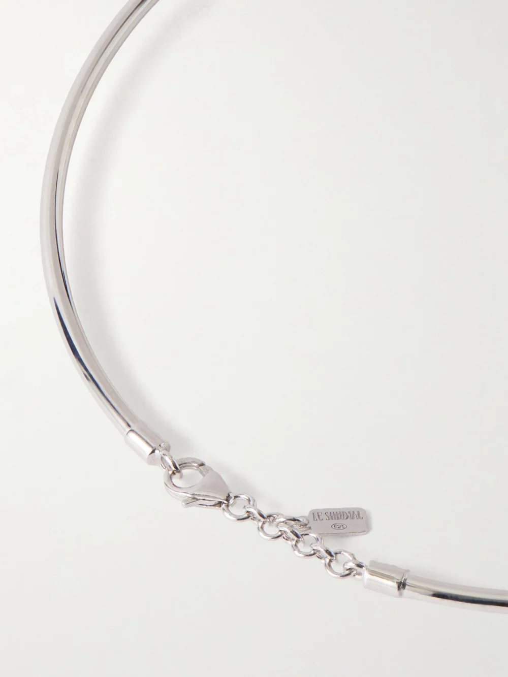Back view of the Le Sundial Nocturne Silver, Spinel and Onyx Choker