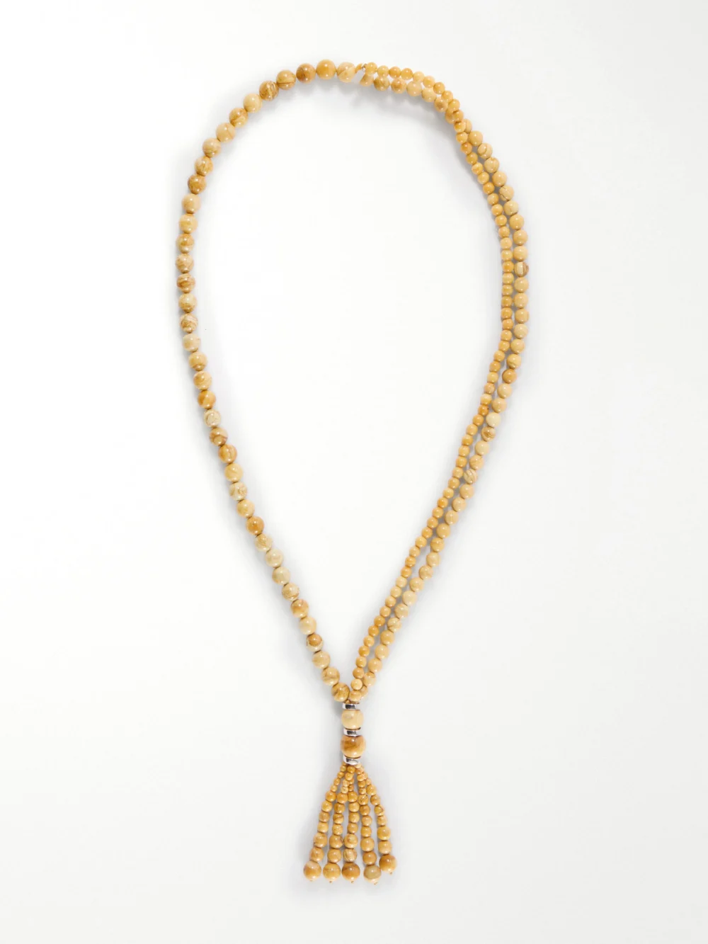 Le Sundial Venice Opera Tasseled Sterling Silver Jasper Necklace in yellow