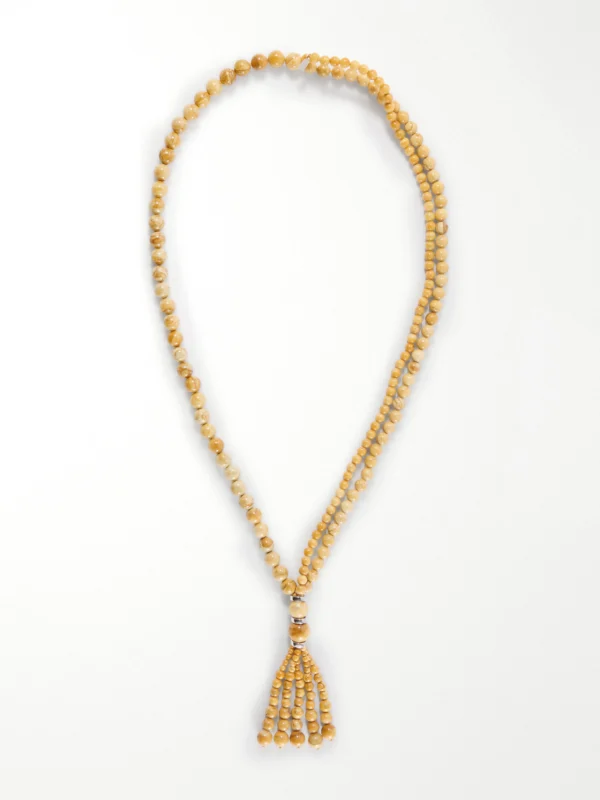 Le Sundial Venice Opera Tasseled Sterling Silver Jasper Necklace
