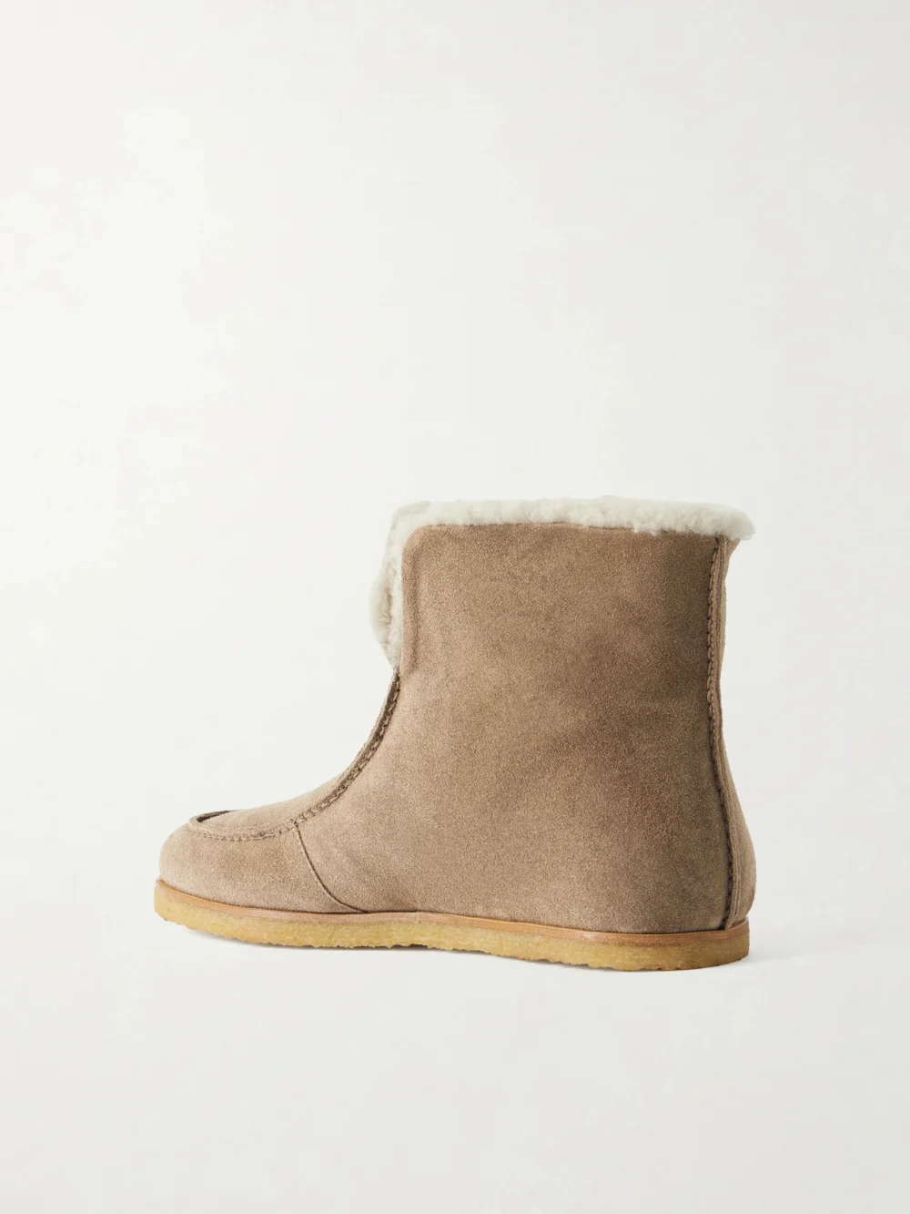 Back view of the Legres 52 Shearling-trimmed Suede Ankle Boots