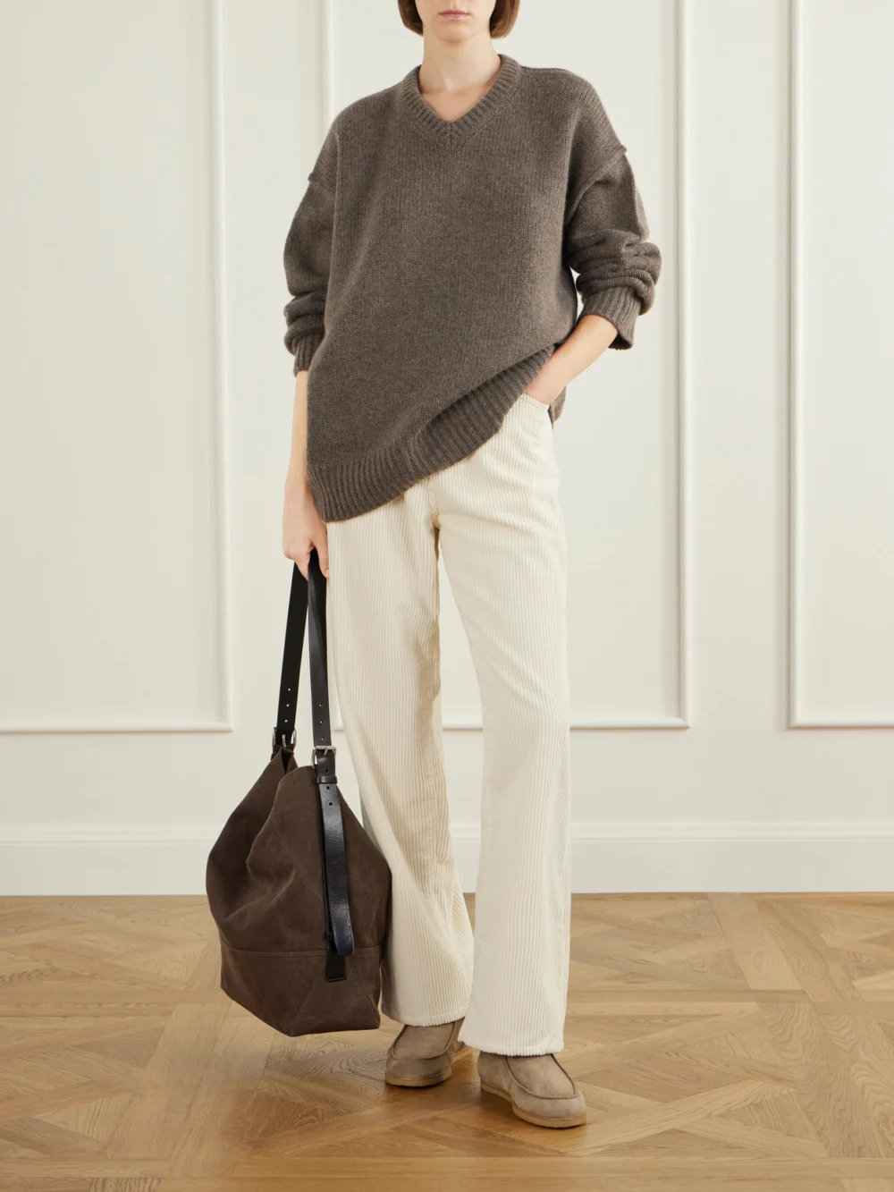 Legres 52 Shearling-trimmed Suede Ankle Boots, styled view